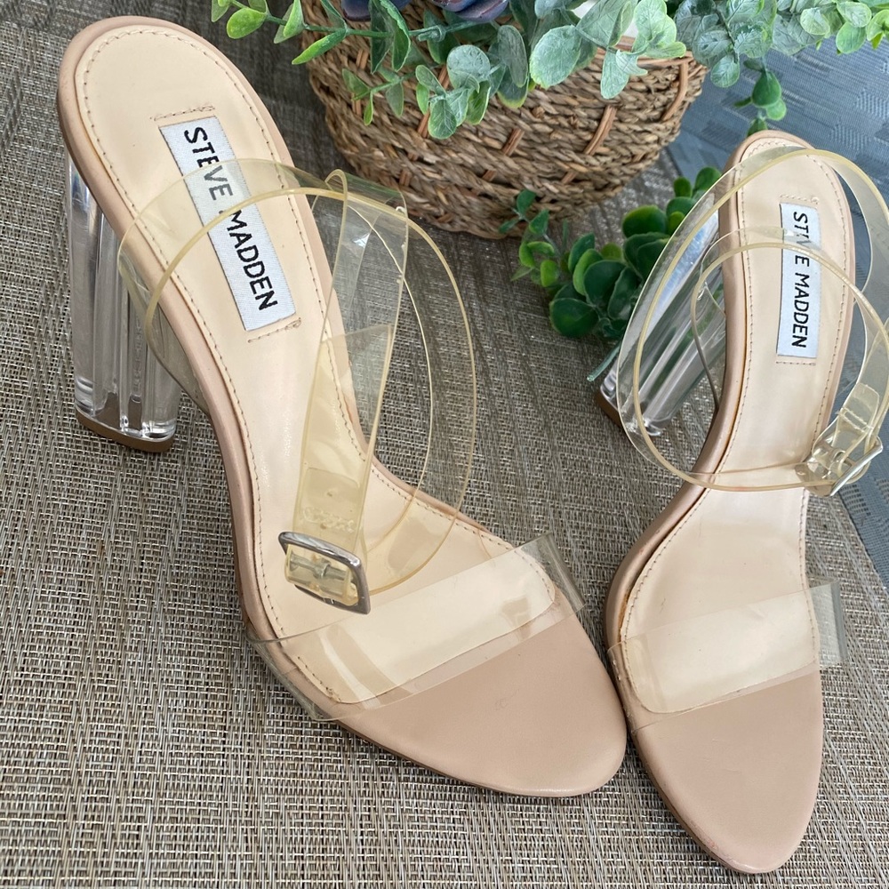 Clear Ankle Sandals- Steve Madden